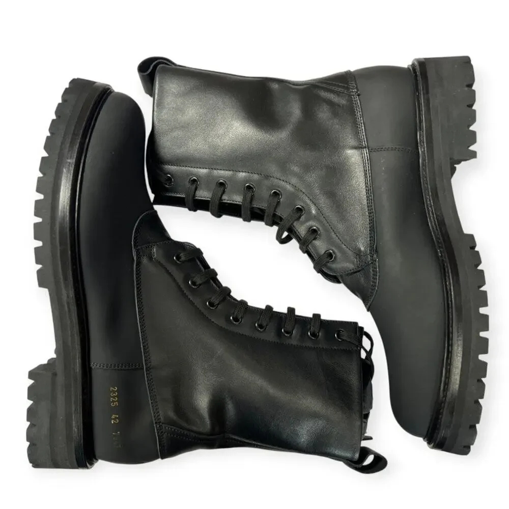 Common Projects Technical Leather Boot Black EU 42 2325 MADE IN ITALY NWT